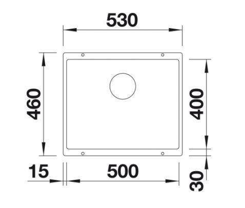 Komora SUBLINE 500 U Silgranit PuraDur Biały InFino BLANCO 523436