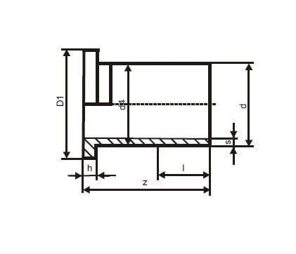 Tuleja kołnierzowa do PE FI 90 HD100 SDR17 długa POLYMEDIUM