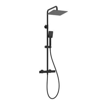 Deszczownia Deante Nero NAC N4HT z baterią natryskową termostatyczna