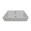 GAP Umywalka nablatowa prostokątna 60x42 cm z otworem na baterię, z przelewem ROCA A3270MN000