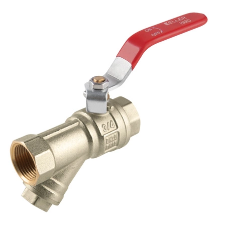 Zawór kulowy Keller HARD KEL 723732 do wody z filtrem skośnym GW-GW 1/2