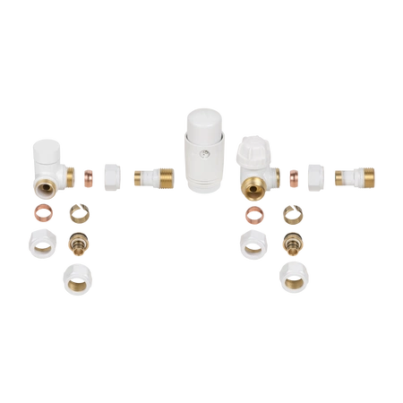 Komplet termostatyczny Invena cd-25-b15-s osiowy biały prov 1/2