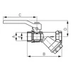 Zawór kulowy z filtrem skośnym 3/4