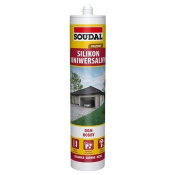Silikon uniwersalny brązowy 280ml Soudal 137660