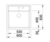 Zlewozmywak PANOR 60 Ceramika Biały połysk z jednym otworem BLANCO 514486
