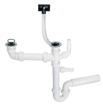 Syfon zlewozmywakowy rurowy podwójny 11/2