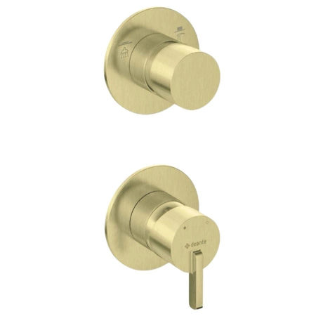 Bateria natryskowa Deante BQS R44P Silia natryskowa podtynkowa z przełącznikiem natrysku złoto