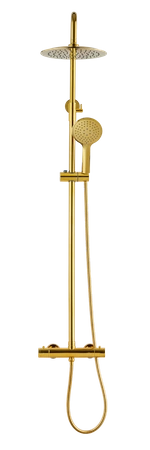 Deszczownia Invena Gold AU-16-009-X z baterią termostatyczną złota