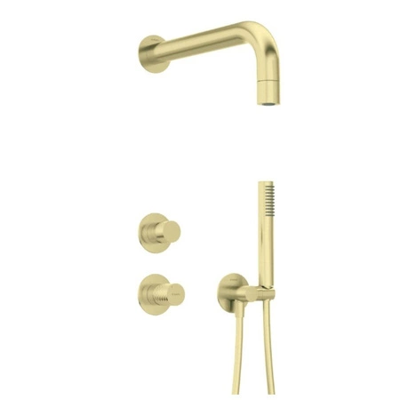 Komplet podtynkowy Deante Silia NQS R9XK złoto szczotkowane z główką natryskową