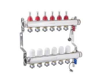 Rozdzielacz Perfexim PHA-127/H 30-127-0600-031 stal nierdzewna 6 obwodów PN6