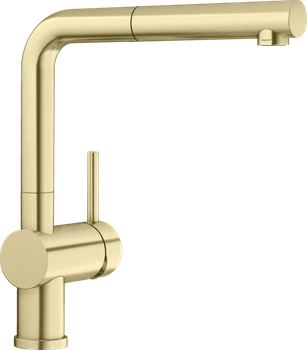 Bateria kuchenna Blanco 526684 Linus-S Satin gold z wyciąganą wlewką