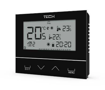 Regulator pokojowy ST-292 v3 TECH Sterowniki WG.11.0436 przewodowy czarny