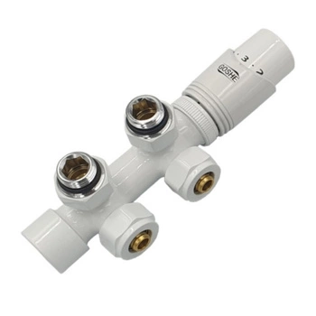 Zestaw termostatyczny kątowy Goshe Combo 0300.317 biały