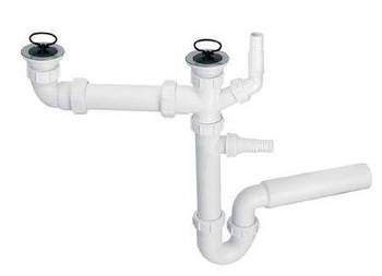 Syfon zlewozmywakowy rurowy podwójny 1 1/2