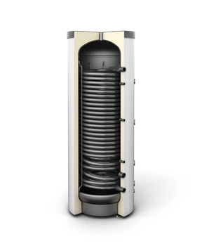 Zbiornik buforowy do pomp ciepła z maks. dużą wężownicą spiralną SG(B) 500 l, stojący, poliuretan, skay GALMET 71-504100N