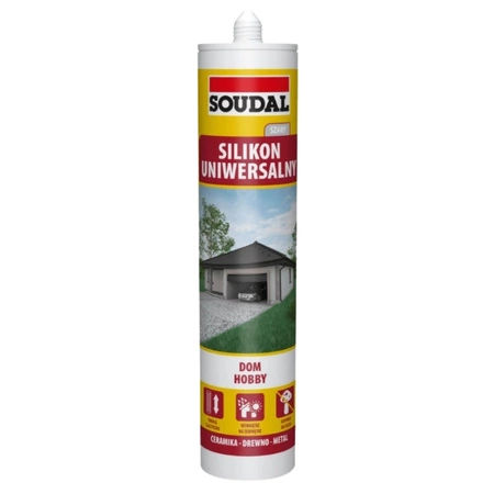 Silikon uniwersalny szary 280ml Soudal 137547