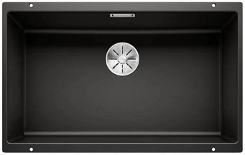 Komora SUBLINE 700-U Silgranit PuraDur Czarny, InFino BLANCO 526001