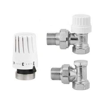 Komplet termostatyczny Invena cd-76-k15-x kątowy zaw.termost, głowica, zaw.powr. 1/2