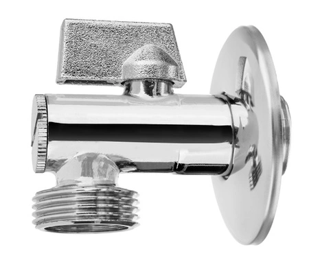 Zawór kulowy Invena zw-12-w20-c odcinający z filtrem, z metalowym pokrętłem do baterii, dolnopłuka lub pralki 1/2