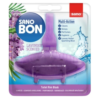 Zawieszka do muszli WC 5w1 barwiąca Sano Bon lawenda AUR-1321