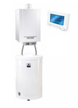 Pakiet: Gazowy kocioł kondensacyjny MCR3 evo 24T/SR100 + Termostat pokojowy iSense DE DIETRICH 7716670100IS