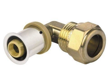 KAN-THERM Kolano mosiężne press z pierścieniem zaprasowywanym Compression 16x2/15 1009068018