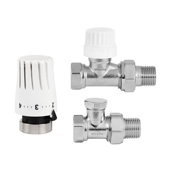 Komplet termostatyczny Invena cd-76-p15-x prosty zaw.termost, głowica, zaw.powr. 1/2