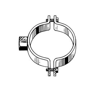 VALSIR Ocynkowana obejma FI 125 G 1/2” do punktów stałych i przesuwnych VS0396013