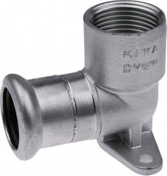 Kolano ścienne z uszami GW Inox - 18 Rp1/2