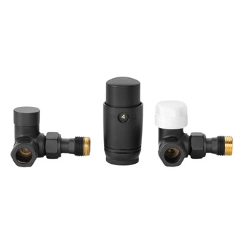 Komplet termostatyczny Invena cd-25-c15-s osiowy czarny prov 1/2