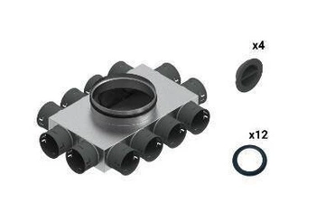 Skrzynka rozdzielcza 12-8x75/200 izolowana VENT CLEAR W2 zestaw Spiroflex SX-WS12X75/200SRZ