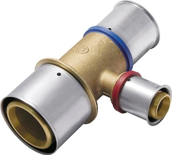 Trójnik redukcyjny KAN-therm Press 1009260173 mosiężny 50/40/50