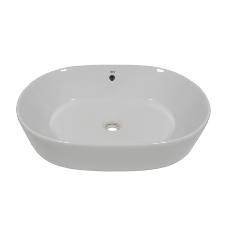 GAP Umywalka nablatowa owalna 55x39 cm bez otworu na baterię, z przelewem ROCA A3270Y1000