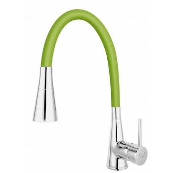Bateria zlewozmywakowa Ferro Zumba ll zielona elastyczna wylewka 2F chrom BZA42G