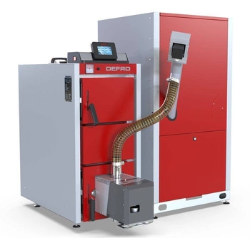 Kocioł automatyczny 5 klasa DELTA EKOPELL 25 kW PRAWY na paliwo stałe DEFRO KCO-D-25-EP-P