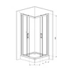 Kabina FUNKIA kwadratowa, szkło transparentne, 80x80 cm DEANTE KYC_042K