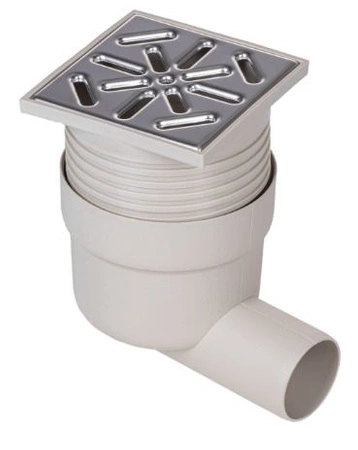 Wpust punktowy odpływ boczny standard UPONOR AQUA AMBIENT 1136456 100X100 mm FI 50