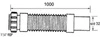 Złączka montażowa harmonijkowa L-1000 mm 1 1/4