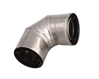 Kolano dwuścienne 90°, nierdzewne ⌀ 60/100 SPIROFLEX SX-TDNV60/100K90/KEL 186190NV