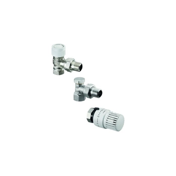 Zestaw grzejnikowy Oventrop 1710747 głowica Vindo TH + zawór termostatyczny AV9 kątowy + zawór odcinający kątowy DN15