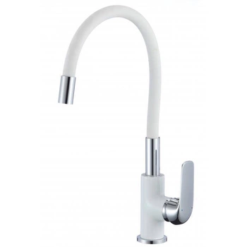 Bateria EMMA FLEX WHITE z białą wylewką HYDROLAND B.EMMA.WBI