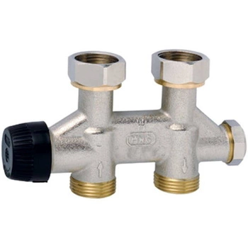 HONEYWELL Zawór podwójny z zespolonym zaworem termostatycznym THERAFIX prosty fi 20 V2474DX020