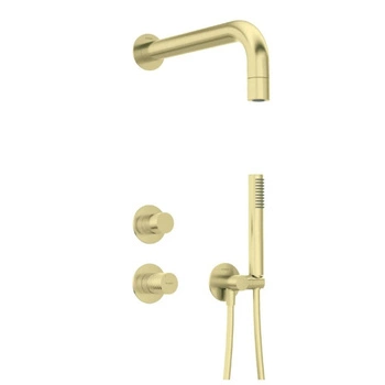 Komplet podtynkowy Deante Silia NQS R9XK złoto szczotkowane z główką natryskową