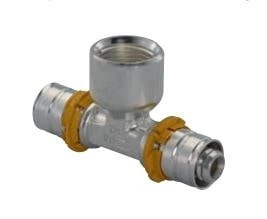Trójnik z gwintem wewnętrznym Uponor S-Press 1014931 16-RP1/2 FT-16 
