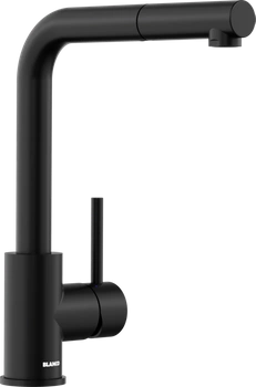 Bateria kuchenna Blanco 526660  Mila-S czarny mat z wyciąganą wlewką