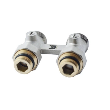 Zawór grzejnikowy przyłączeniowy prosty z nyplami G3/4 G1/2 KELLER KEL 719636