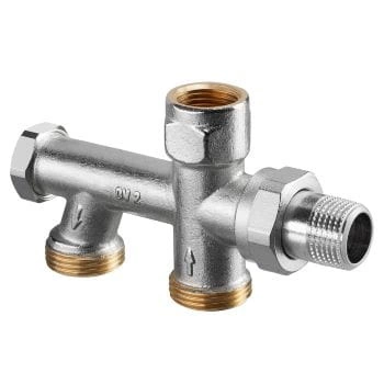 OVENTROP Rozdzielacz dwururowy z odcięciem Duo 3/4