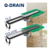 Odpływ liniowy z kołnierzem Q-DRAIN SQUARE 800 mm