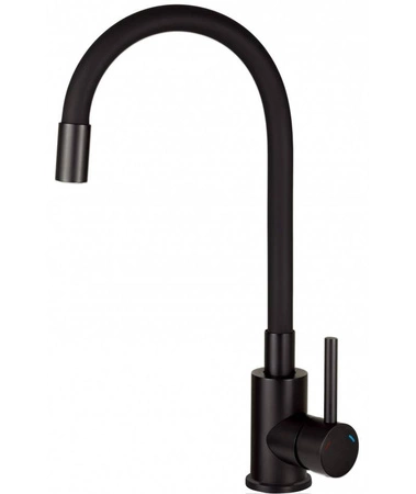 Bateria LUNO nero zlewozmywakowa z elastyczną wylewką DEANTE BOC_N72M