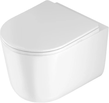 Miska wc Deante Jasmin CDJD6ZPW wisząca bezkołnierzowa komplet z deską